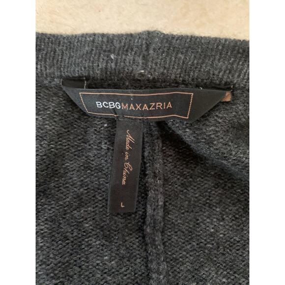 Bcbg Max Azaria lambs wool cashmere blend open front oversized cardigan large - Picture 2 of 7